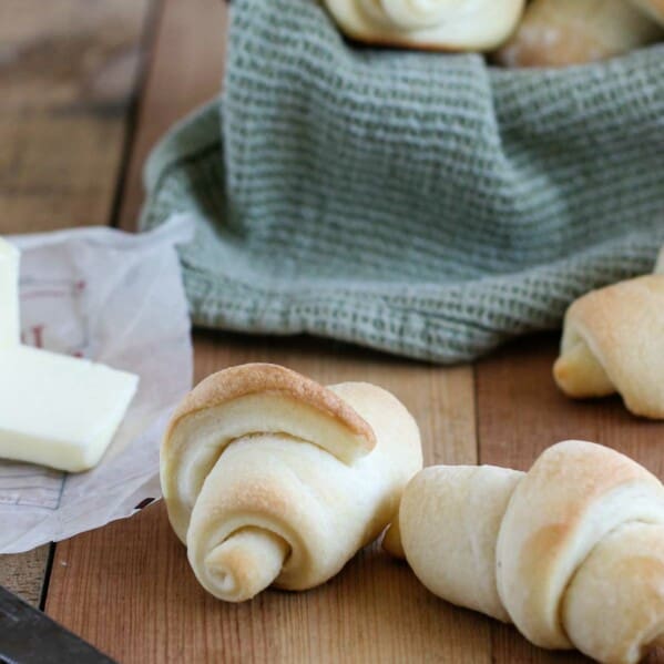 butterhorns on a table