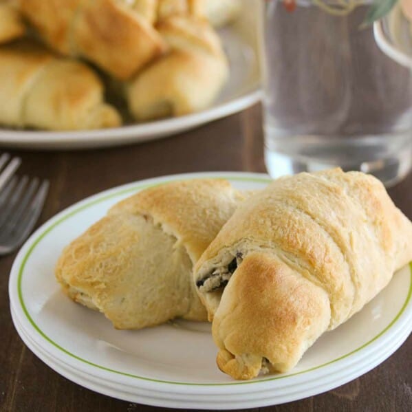 Chicken Stuffed Crescents on a plate