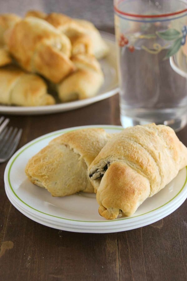 Chicken Stuffed Crescents on a plate