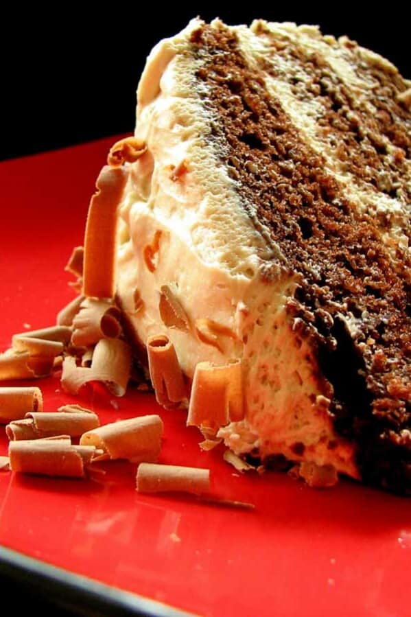 Chocolate Layer Cake with Brown Sugar Cream Cheese Frosting