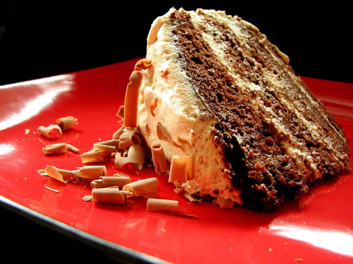 Chocolate Layer Cake with Brown Sugar Cream Cheese Frosting