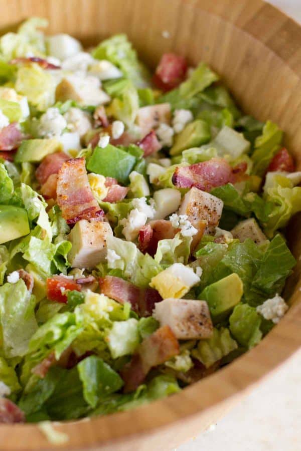 bowl of chopped cobb salad