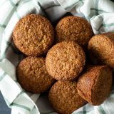 basket of bran muffins
