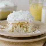 Poke Cake with Lemon and Coconut