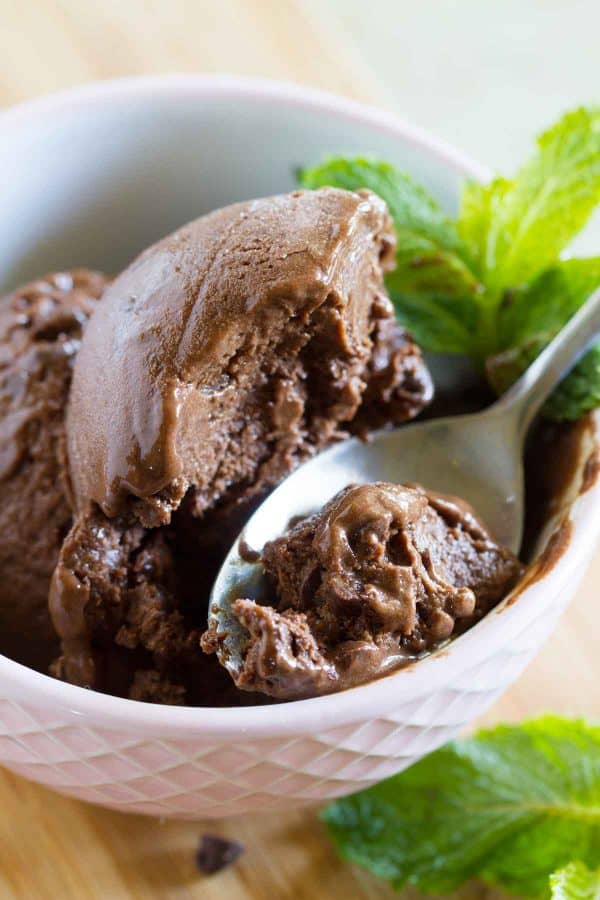 texture of chocolate mint ice cream