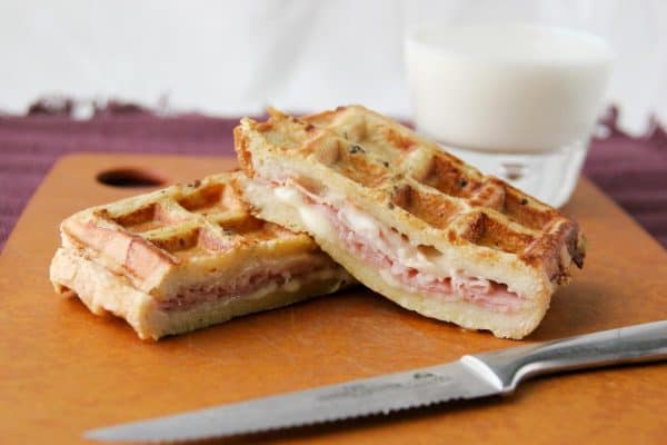 Monte Cristo Waffle Sandwiches with Ham and Turkey Taste and Tell