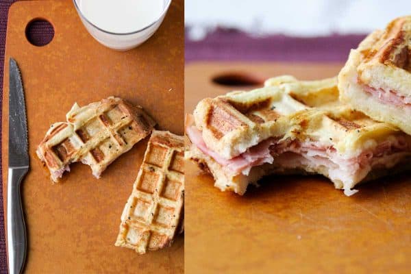 Making Monte Cristos with waffles