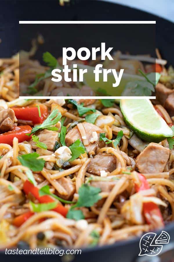 Pork Stir Fry Recipe with Rice Noodles Taste and Tell