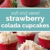 How to Make Strawberry Colada Cupcakes