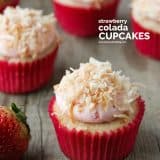 recipe for Strawberry Colada Cupcakes