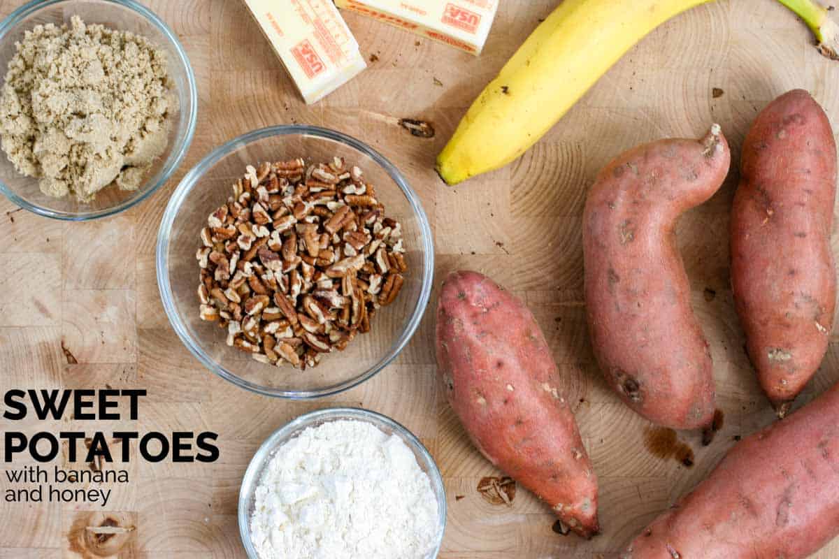 Sweet Potatoes with Bananas and Honey Taste and Tell