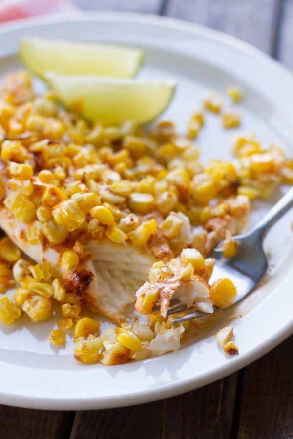 Texture of tilapia covered in corn
