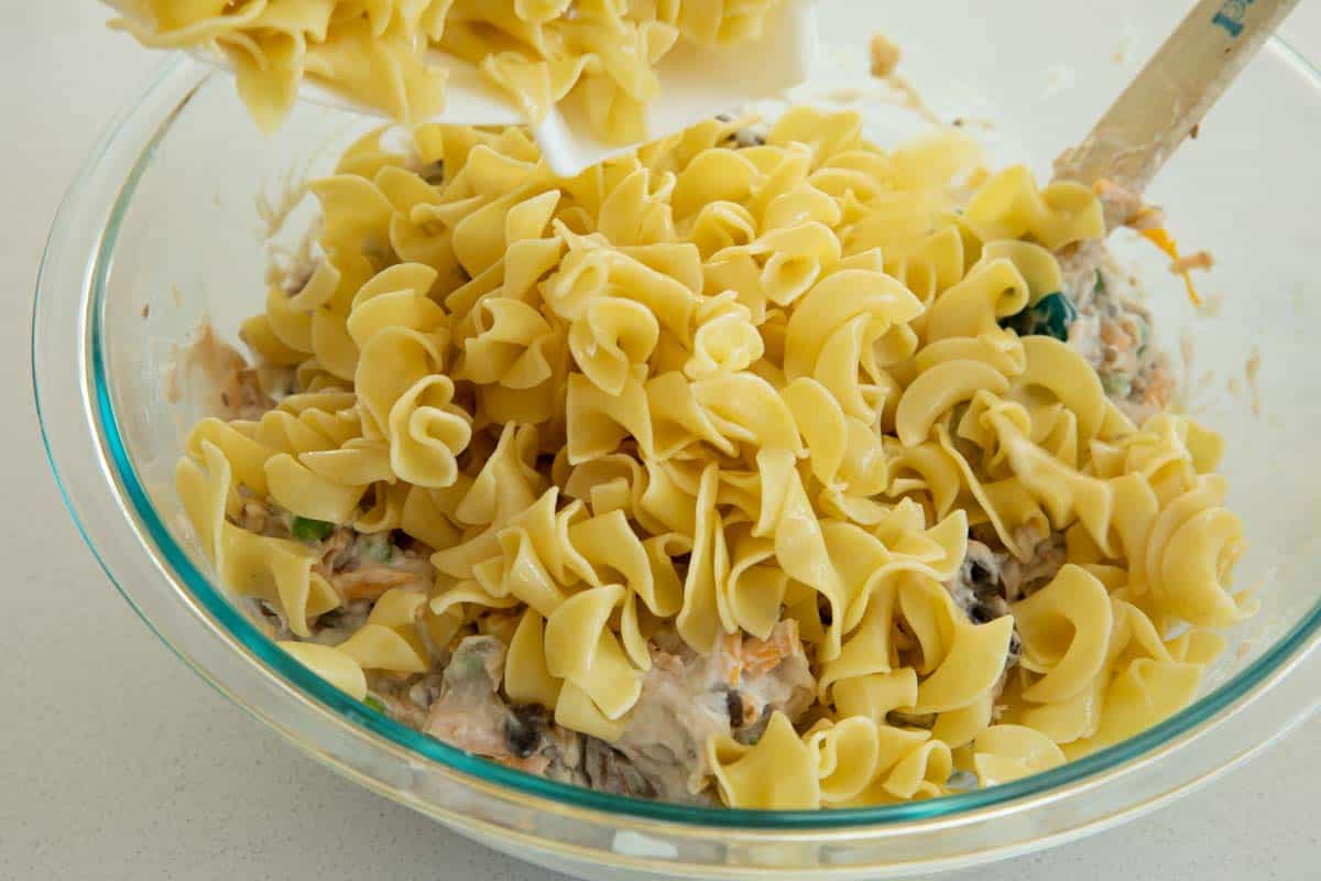 A childhood classic that should be in every recipe repertoire, this Tuna Casserole is nostalgic and comforting and creamy and delicious. It’s always a family favorite for a reason! Egg Noodles for Tuna Casserole