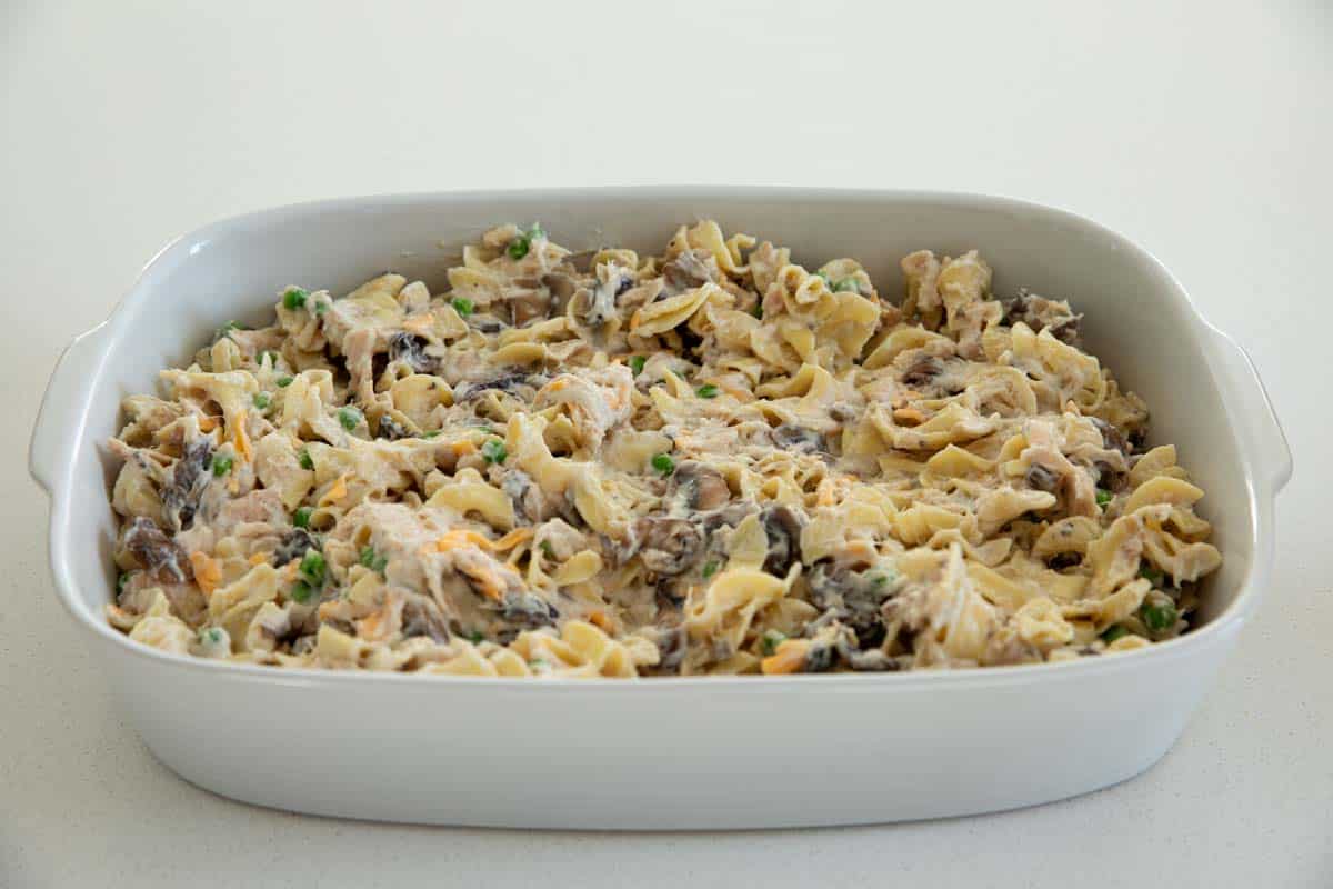 A childhood classic that should be in every recipe repertoire, this Tuna Casserole is nostalgic and comforting and creamy and delicious. It’s always a family favorite for a reason! Tuna Casserole in a Dish