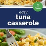 Tuna Casserole collage with text overlay