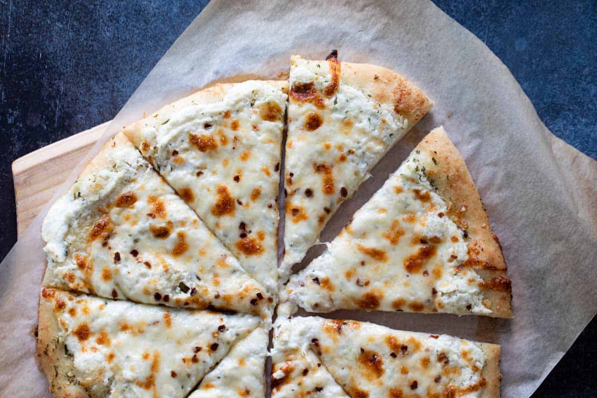 Slices of White Pizza