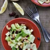 Plate with Winter Salad and Homemade Dressing