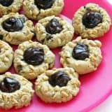 Chocolate Peanut Butter Thumbprint Cookies