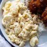 Macaroni Salad served with Shoyu Chicken