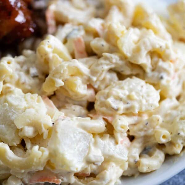 Macaroni salad with potatoes