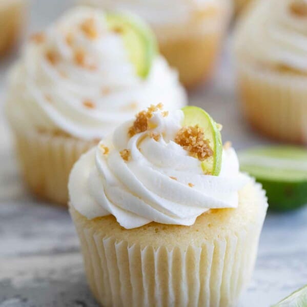 Key Lime Cupcake topped with Buttercream