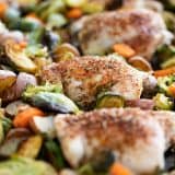roasted chicken thighs with vegetables