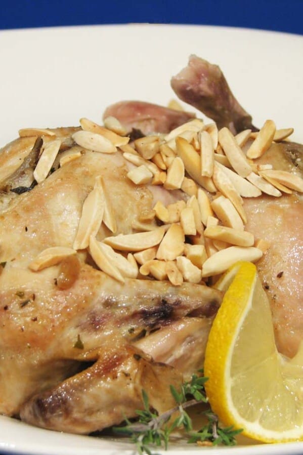 Roasted Lemon Almond Cornish Hens