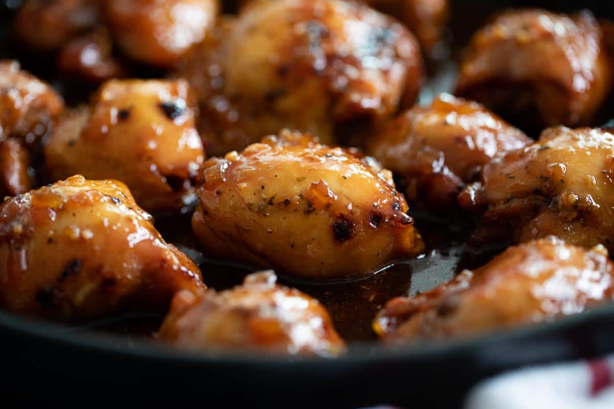 Shoyu Chicken In a Cast Iron Skillet.