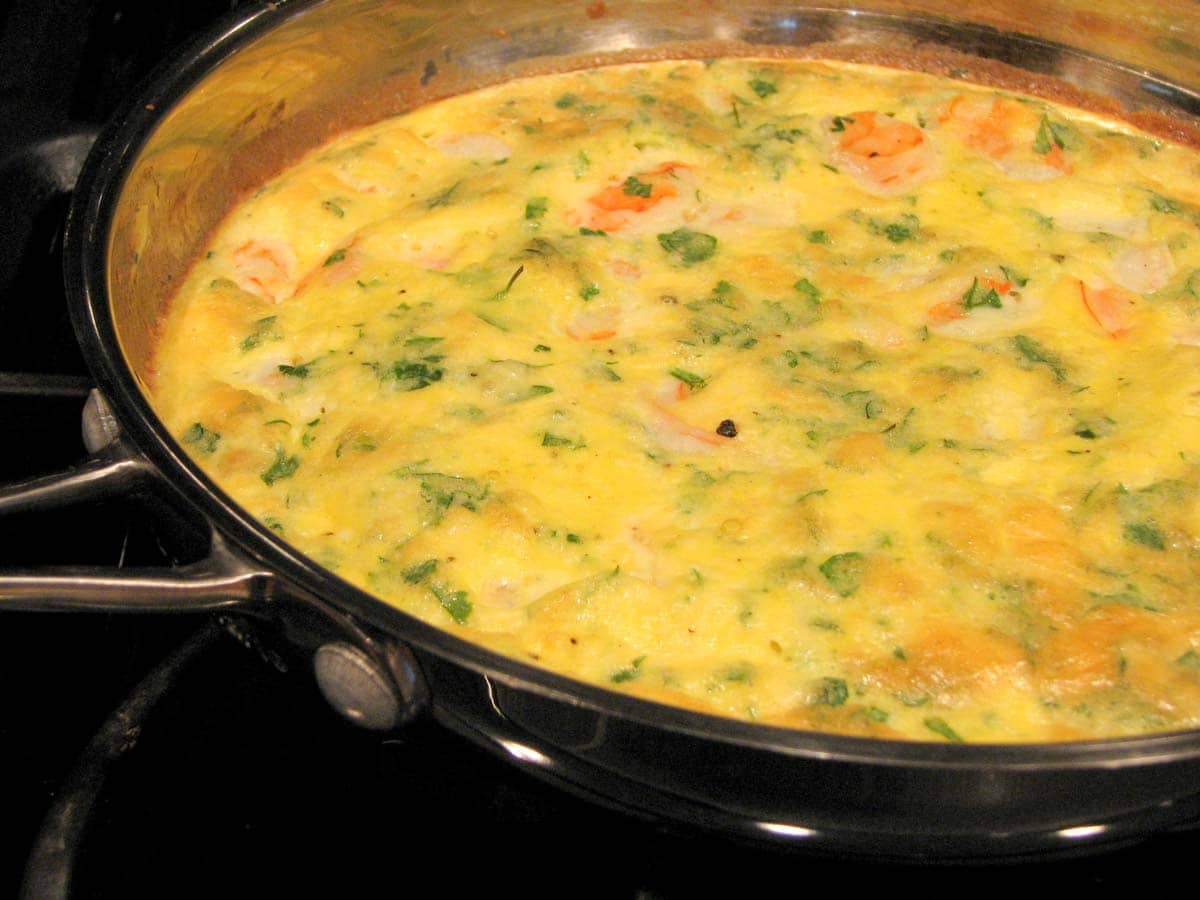 Shrimp And Parsley Frittata Recipe For Two Taste And Tell