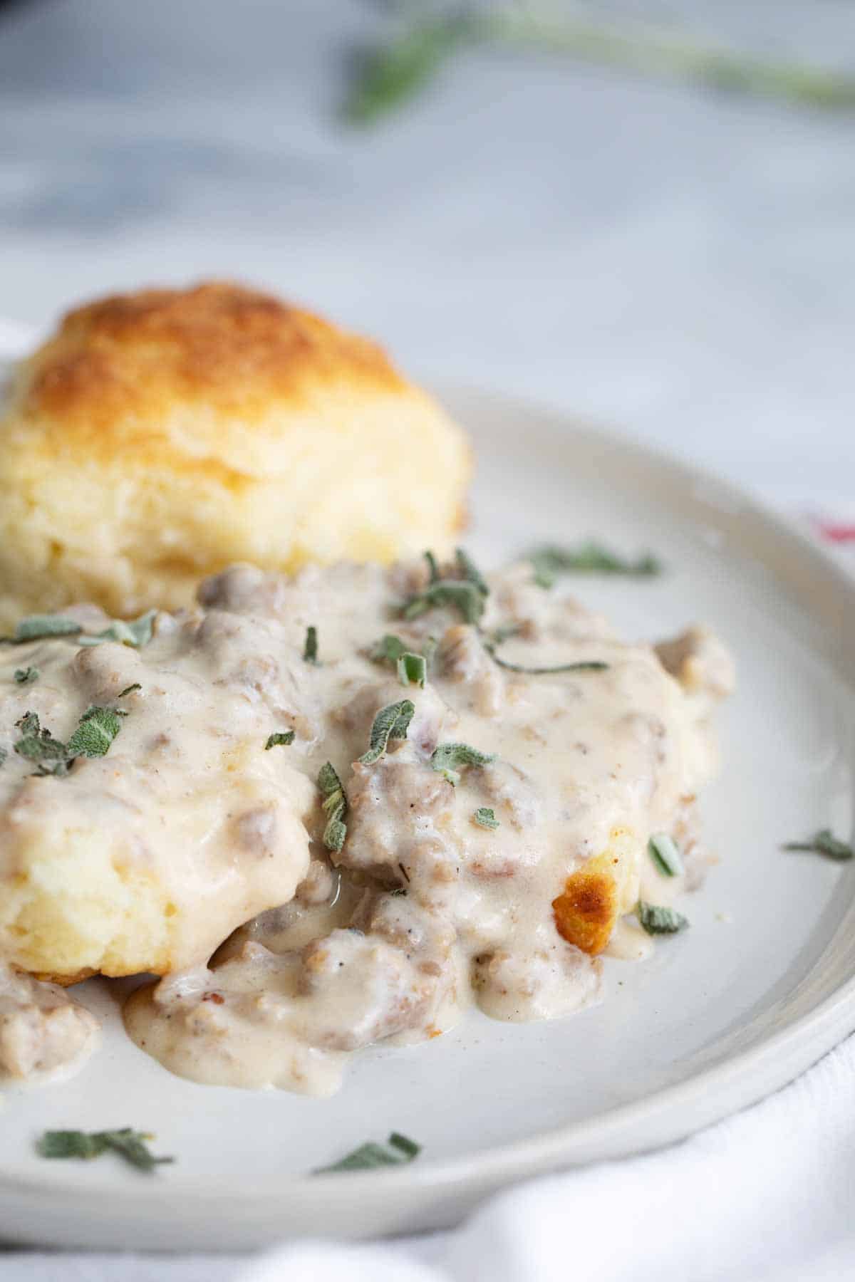 Homemade Biscuits and Sausage Gravy Recipe - Taste and Tell