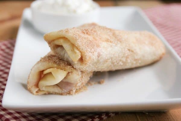 Cherry Empanadas made with tortillas and fried