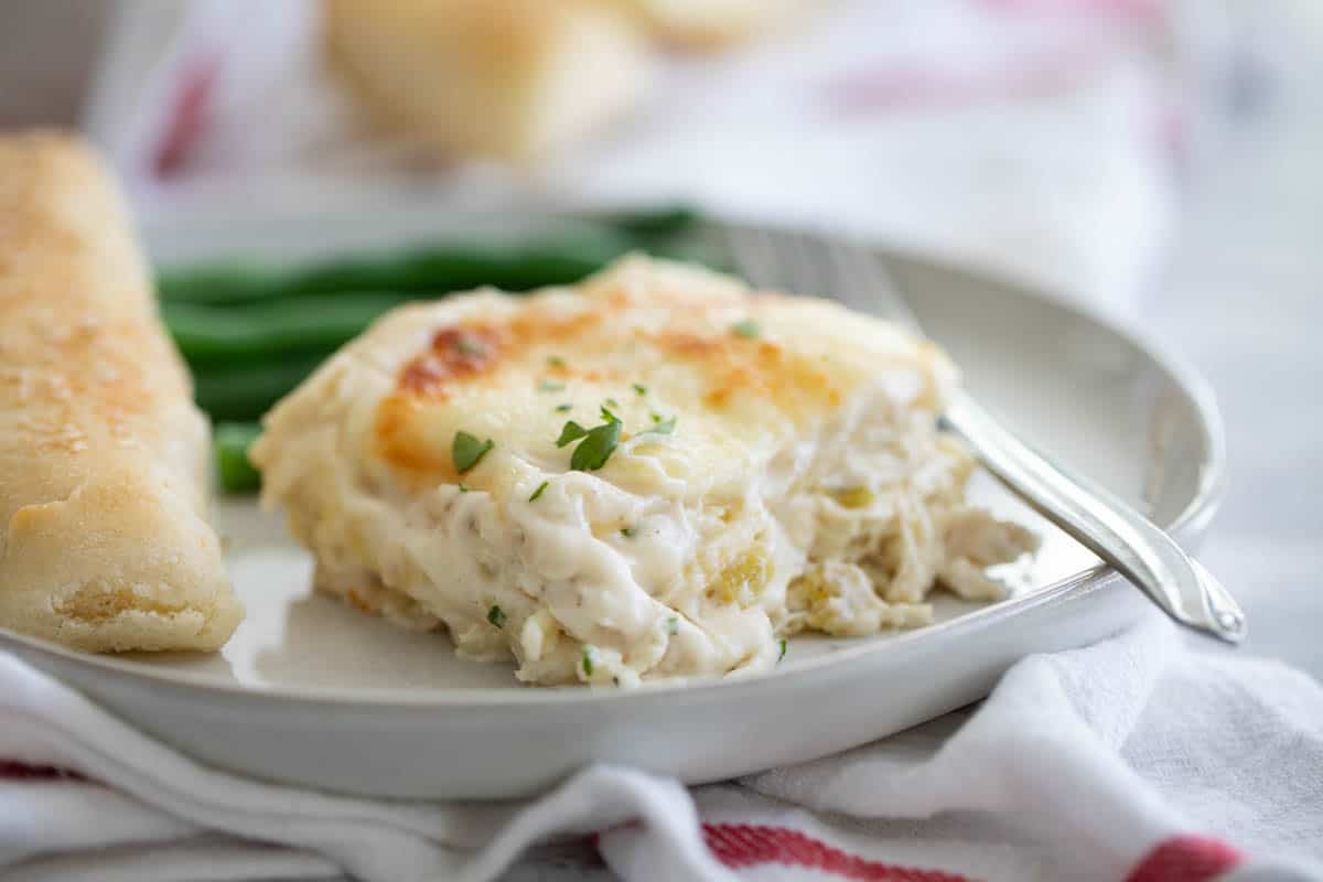 Chicken Lasagna with Alfredo Sauce and Green Chiles