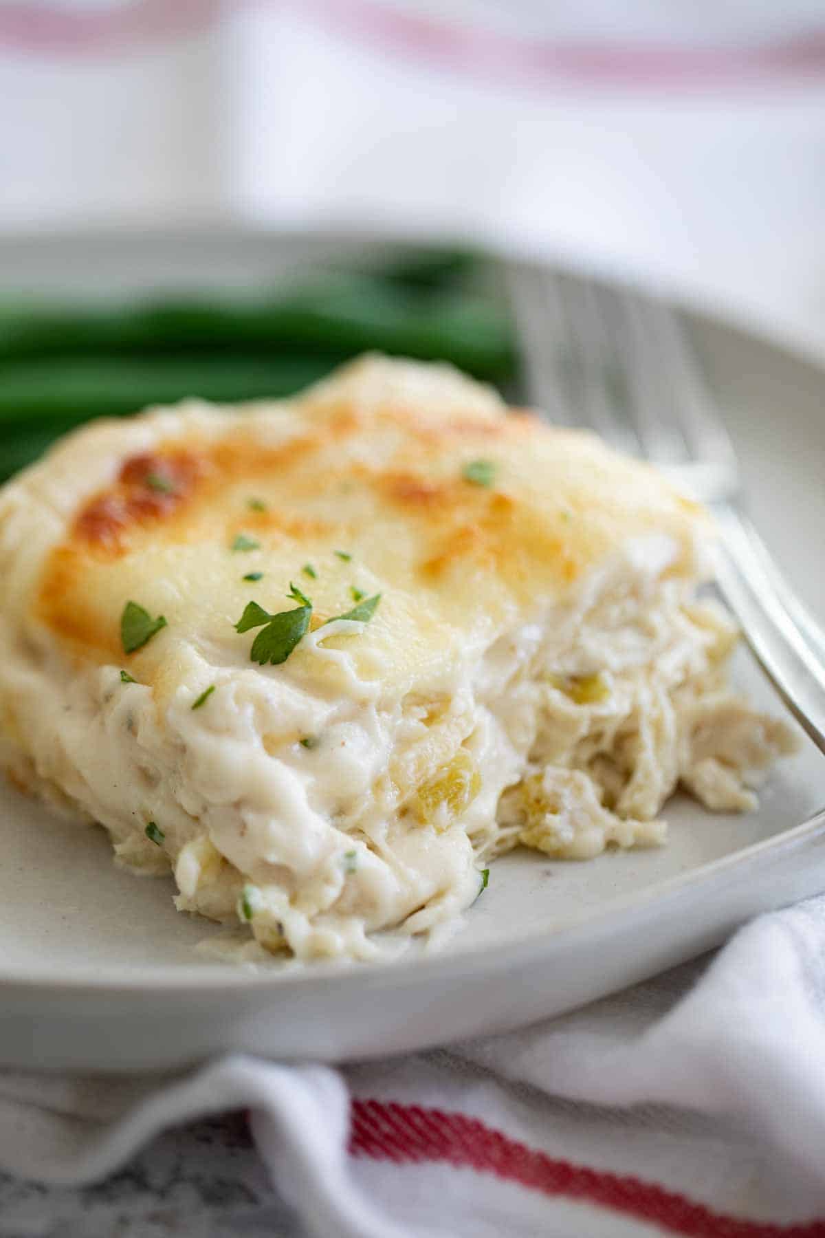 Chicken Lasagna with Alfredo Sauce