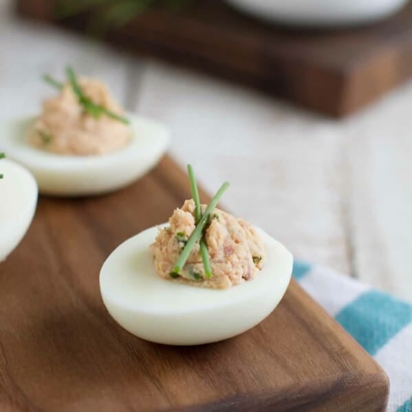 Deviled Eggs made with Deviled Ham