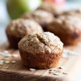 Muffins made with oats and applesauce