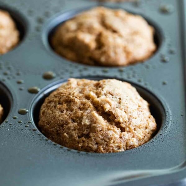 muffins in a baking tin