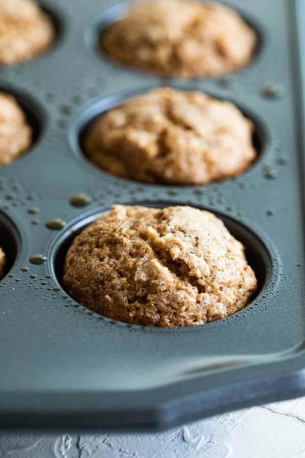 muffins in a baking tin