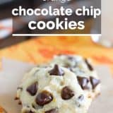 Orange Chocolate Chip Cookies with text overlay