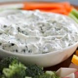 Spinach Dip with Fresh Vegetables