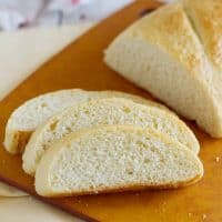 loaf of Danish French bread cut into slices