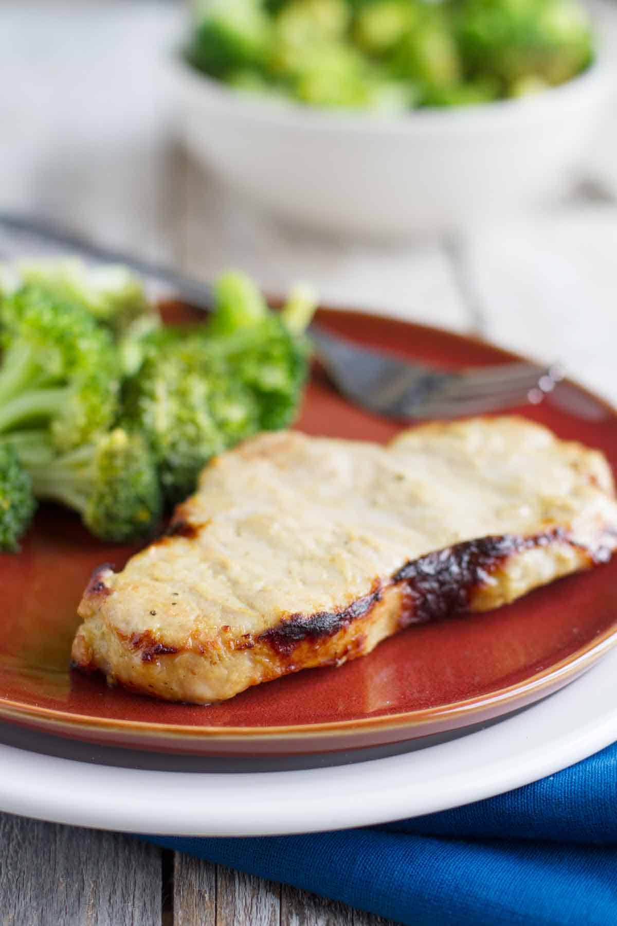 grilled honey mustard pork chops