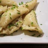 plate with homemade pierogi