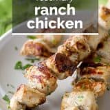 grilled chicken kabobs with text overlay