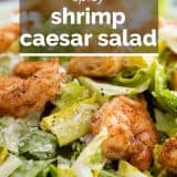 Caesar salad photo with text overlay