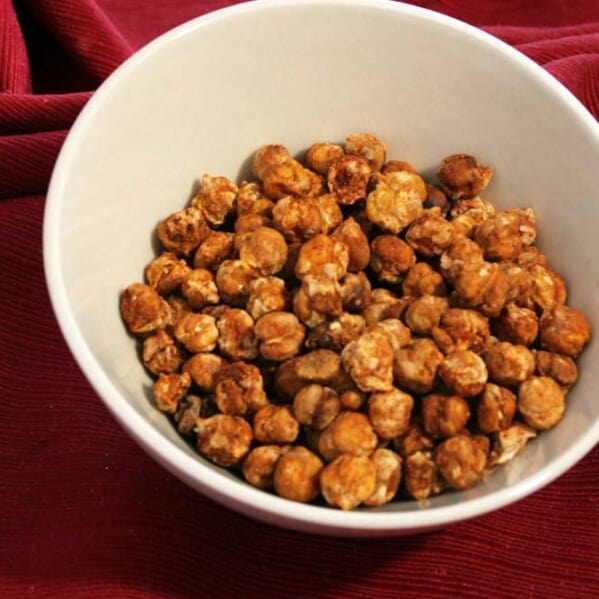 bowl of spiced chickpeas