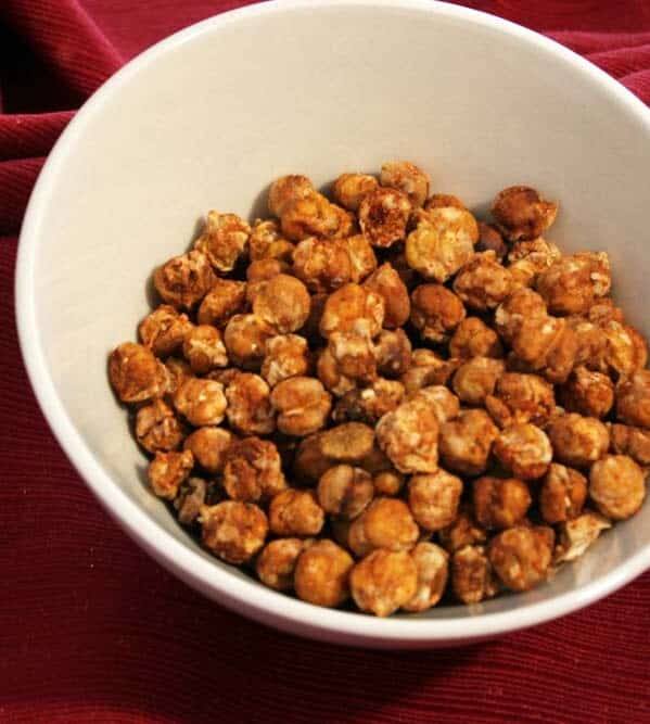 bowl of spiced chickpeas