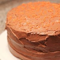 Whole sweet potato cake with chocolate icing