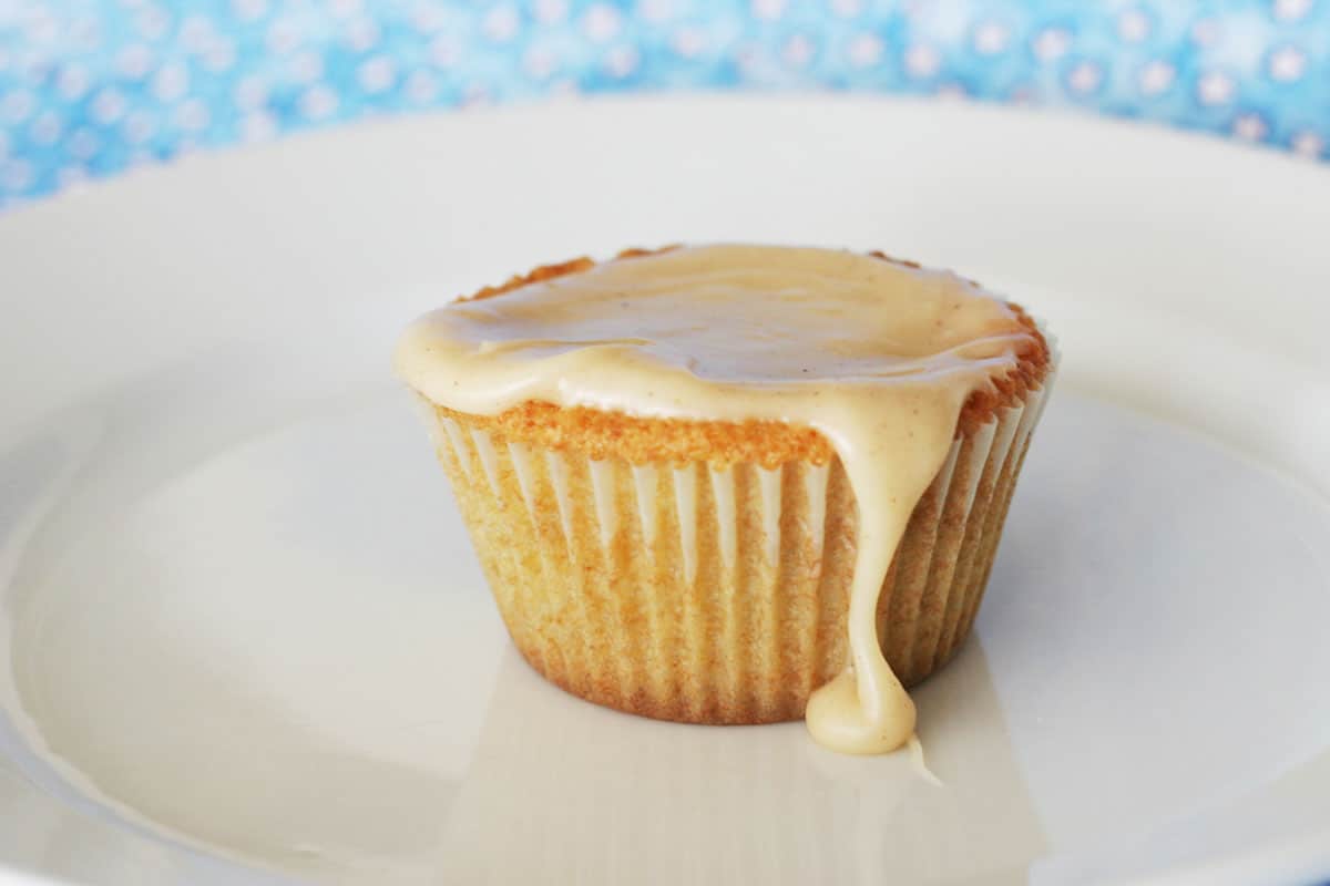 brown sugar pound cake cupcake with brown butter icing