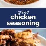 grilled chicken seasoning photos with text in the middle