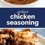 grilled chicken seasoning photos with text in the middle